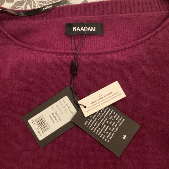 Cashmere boatneck sweater, berry, size s - Picture 2 of 3